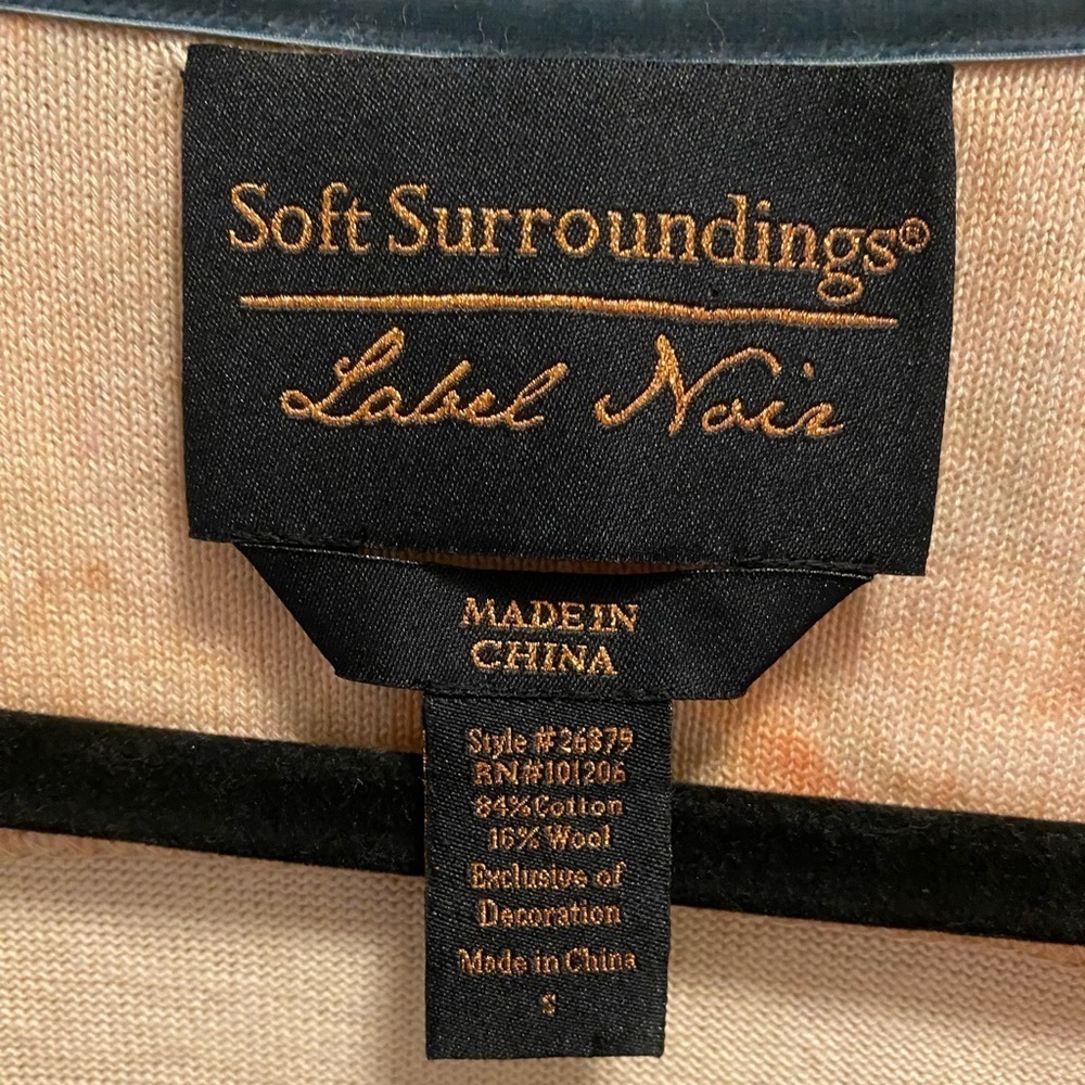Soft Surroundings Label Noir Oushak Wool Blend Cardigan - Picture 13 of 13